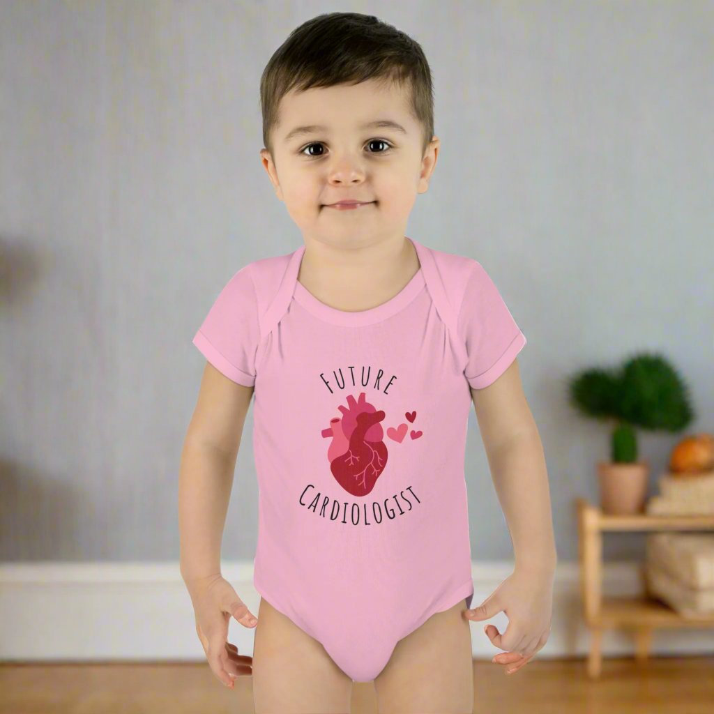 Future cardiologist baby one piece, medical baby gift, heart doctor baby shower, healthcare baby shower, baby gift for cardiology, cardiac nurse baby shower