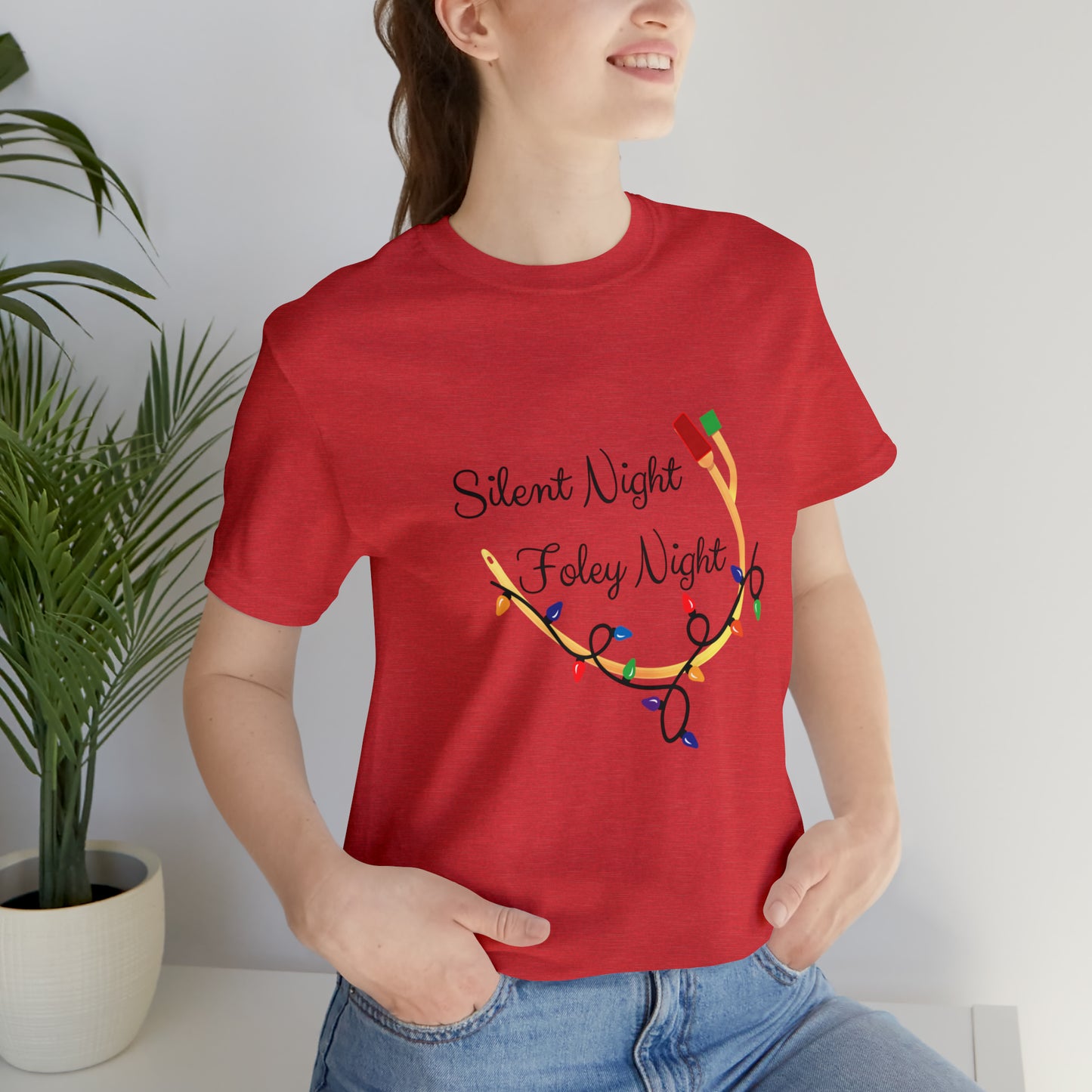 Funny urology christmas tee, Nurse Xmas holiday gift, Cute team shirts, medical humor, coworker appreciation, silent night foley night