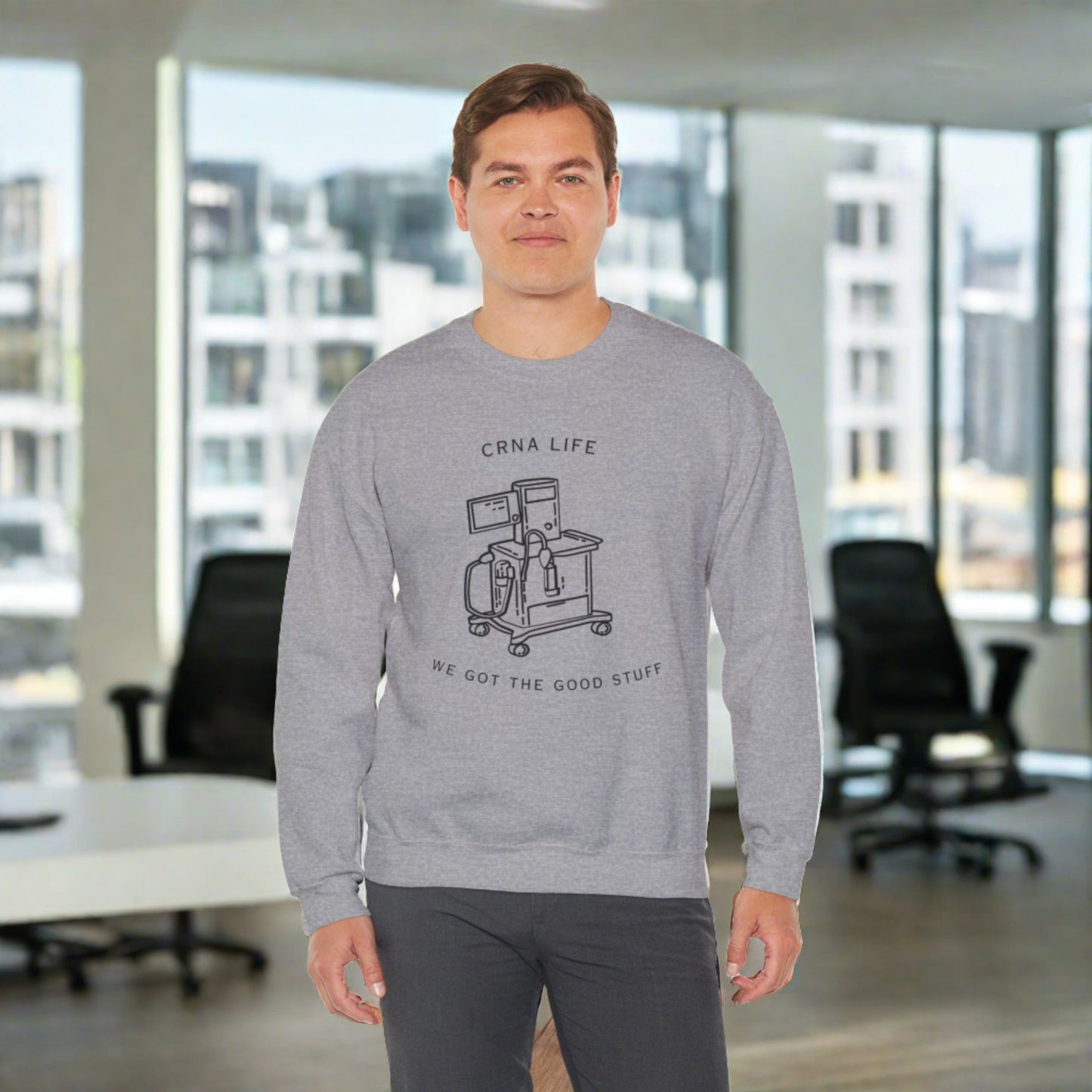 CRNA sweatshirt, cute nurse anesthesia gift idea, anesthesiology sweater, new grad nurse anesthetist student, the good stuff