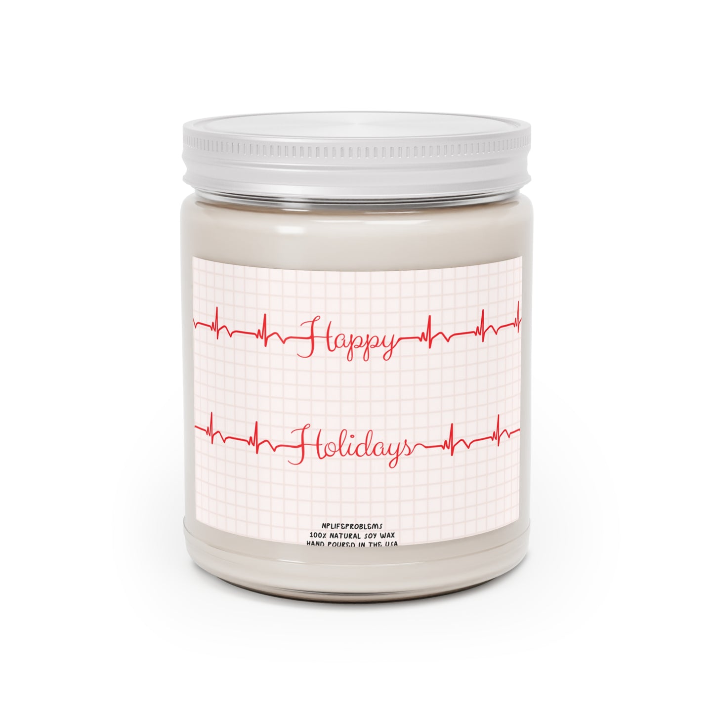 Nurse healthcare holiday candle, Nurse holiday gift, surgeon, EKG, Cardiology, Cardiologist, Cardiac surgery holiday gift, Nurse holiday puns