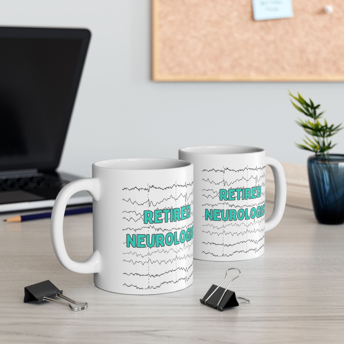 Retired Neurologist Coffee Mug, Neurology Retirement Gift, Funny Doctor Mug, Brain-Themed Gift for Neurologists, Medical Professional Farewell Present
