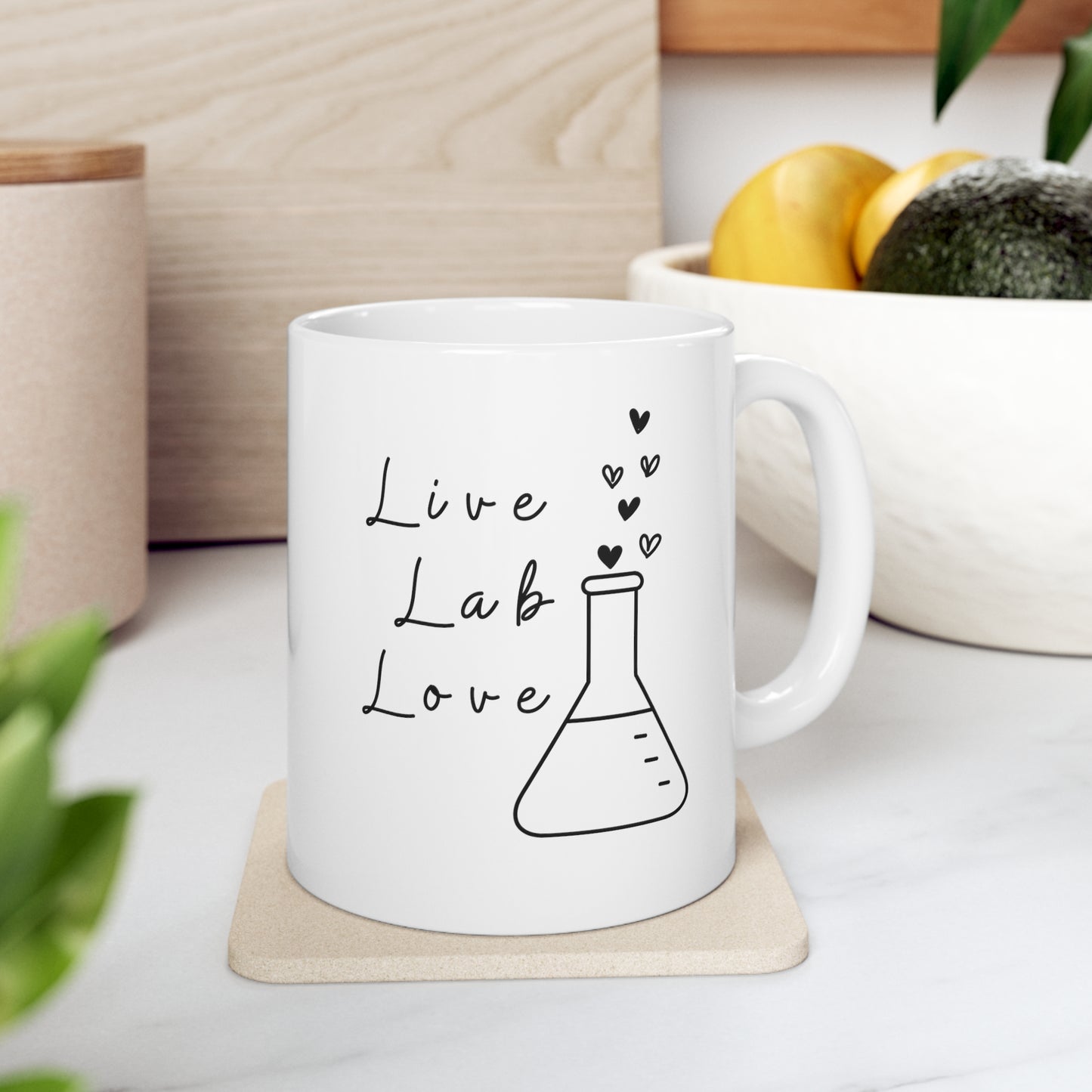 Live Lab Love mug, Lab tech gift, Research humor, Medical research, Women in chemistry, women in science, laboratory, medical humor