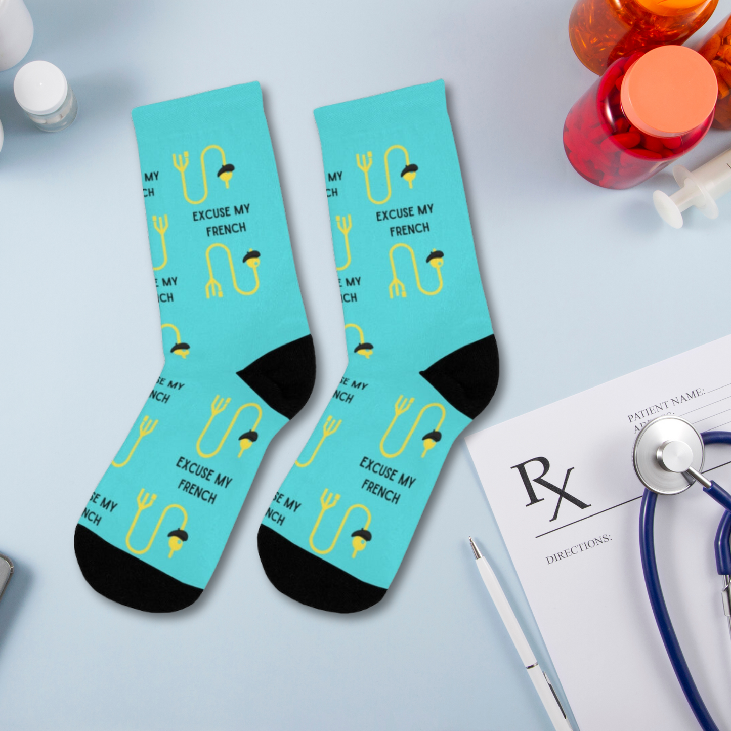 Excuse my French urology socks, urologist, urology resident, urology nurse gift.
