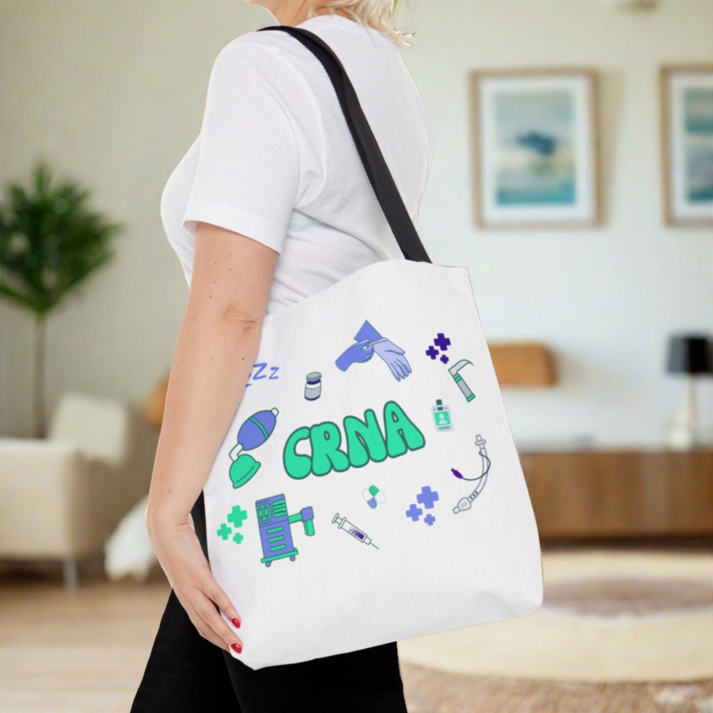 CRNA Anesthesia tote bag, CRNA, Nurse Anesthetist, Anesthesiologist, SRNA, Resident, Doctor, new CRNA student gift.