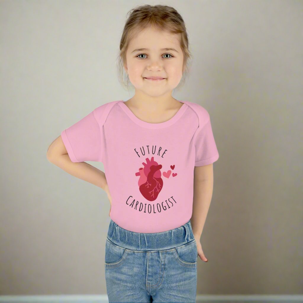 Future cardiologist baby one piece, medical baby gift, heart doctor baby shower, healthcare baby shower, baby gift for cardiology, cardiac nurse baby shower