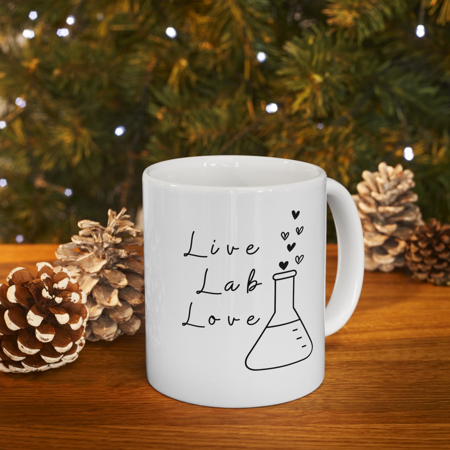 Live Lab Love mug, Lab tech gift, Research humor, Medical research, Women in chemistry, women in science, laboratory, medical humor