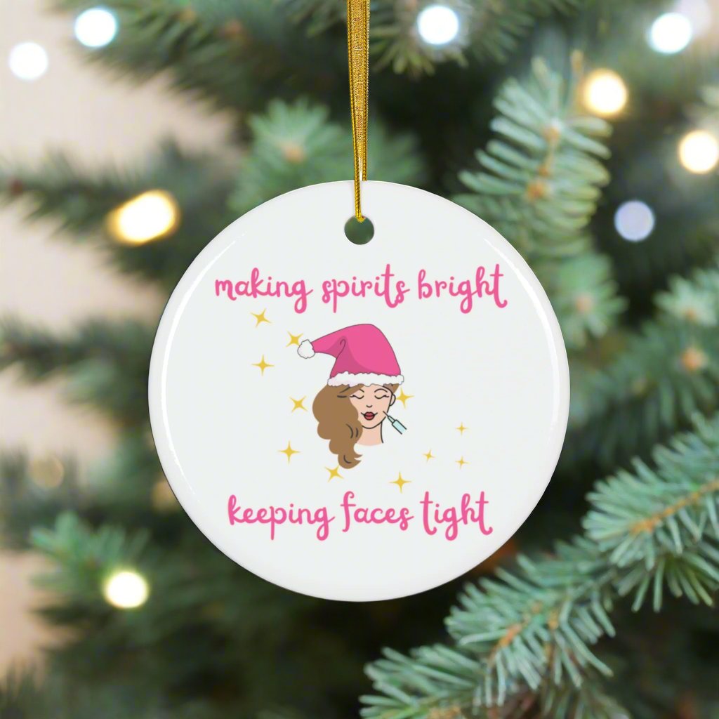 Med Spa, Medical Aesthetics Christmas ornament, Plastic Surgery ,Plastic surgeon, Facelift, Botox, Filler, holiday gift, medical humor, medical puns, doctor gift, nurse gift, Jingle bells