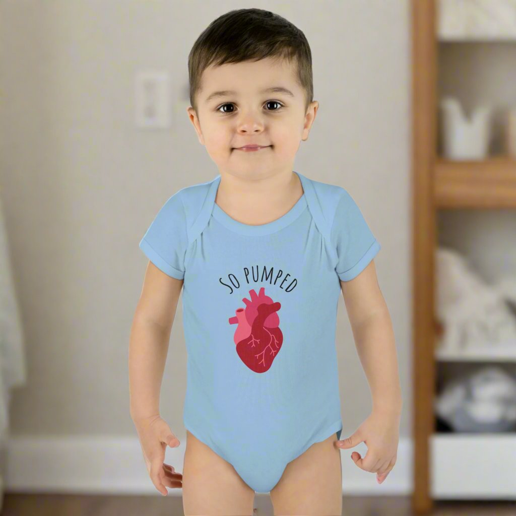 So pumped cardiology baby one piece, medical baby gift, heart doctor baby shower, healthcare baby shower, baby gift for cardiologist, cardiac nurse baby shower