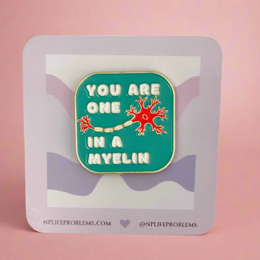 Neuron Neurology pin for white coat motivational gift cute brain neuro surgery doctor nurse student graduation neurologist