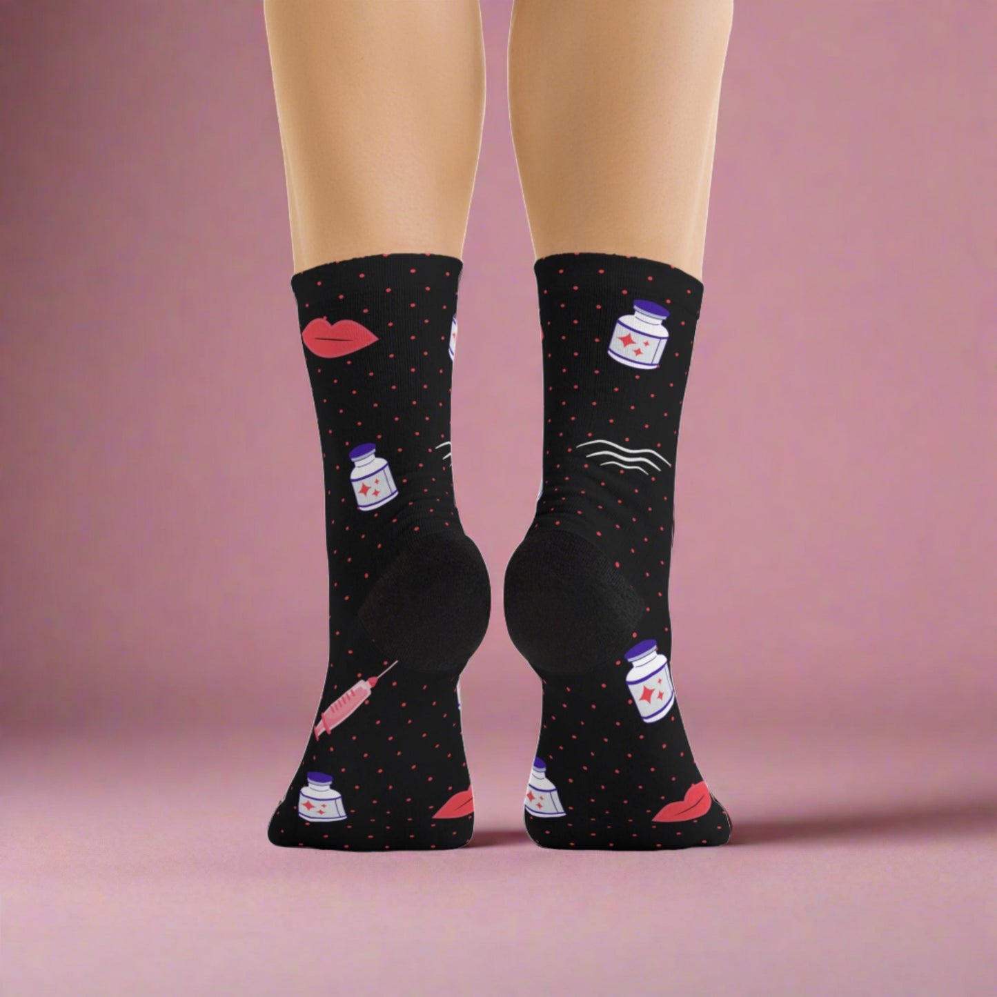 Med spa socks, gift for aesthetic injector gift idea, botox injector, lip filler gift, plastic surgery doctor, nurse injector, beauty nurse