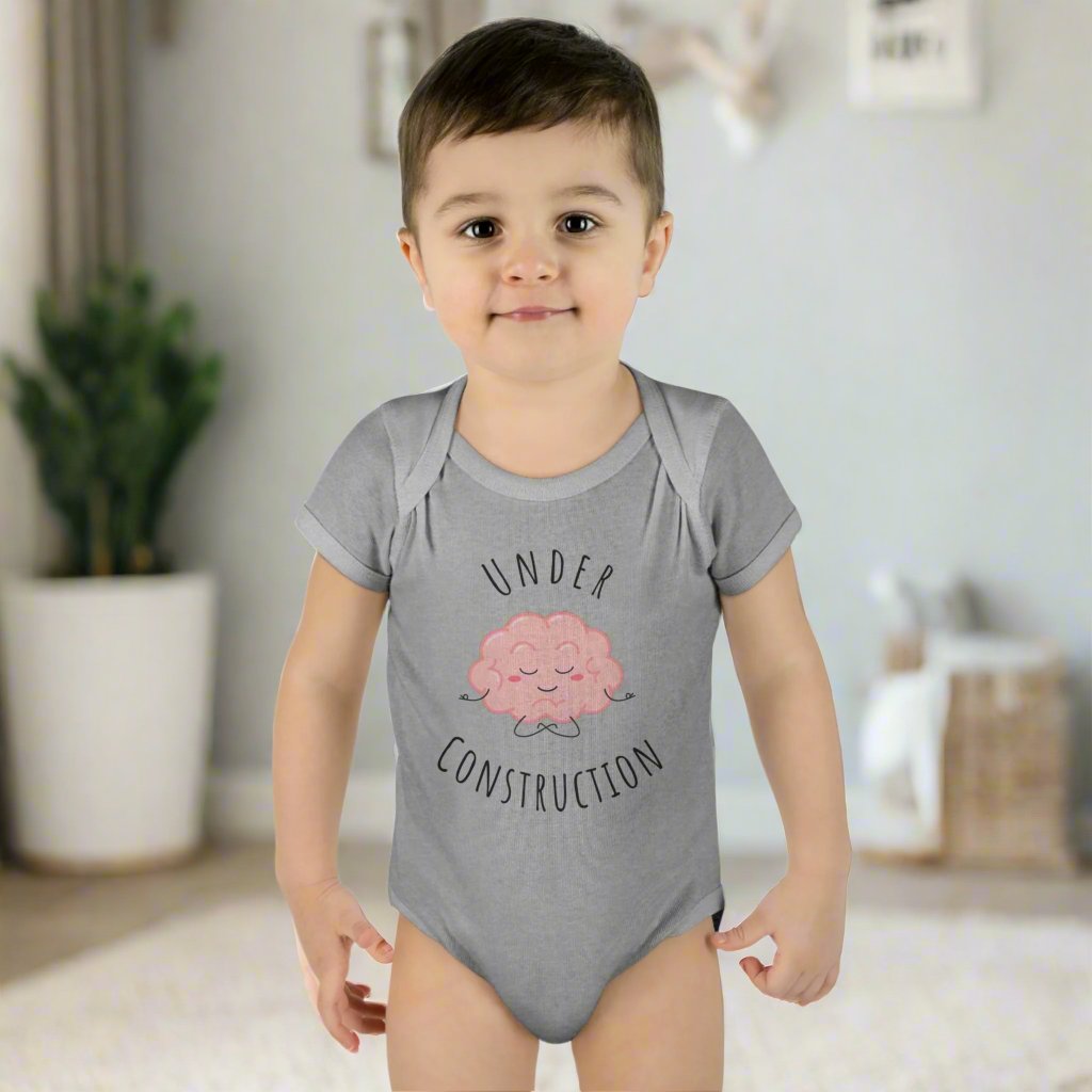 Cute Neurology baby gift, Brain under construction, doctor baby gift, Nurse baby gift, funny doctor baby gift, RN baby gift, coworker baby shower, Neuro doctor baby