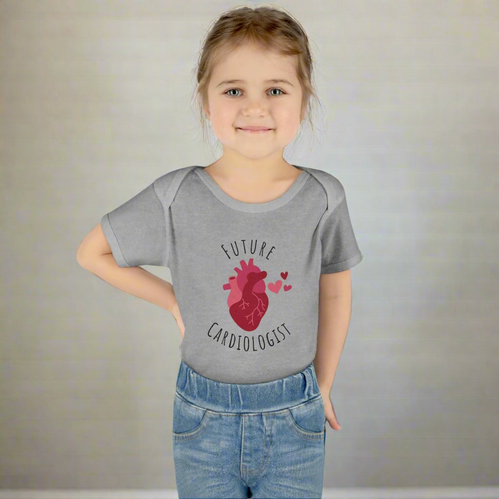 Future cardiologist baby one piece, medical baby gift, heart doctor baby shower, healthcare baby shower, baby gift for cardiology, cardiac nurse baby shower