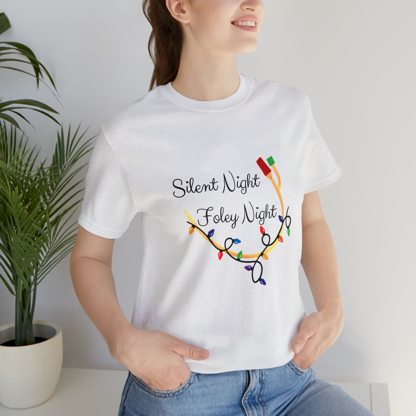 Funny urology christmas tee, Nurse Xmas holiday gift, Cute team shirts, medical humor, coworker appreciation, silent night foley night