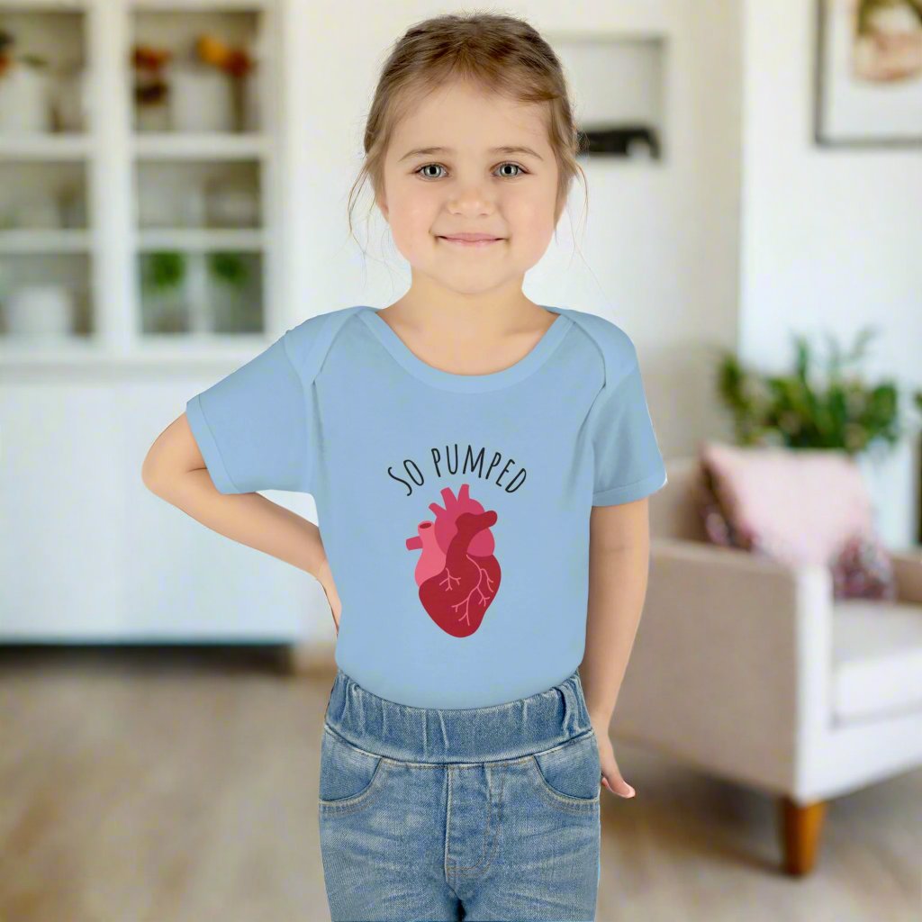 So pumped cardiology baby one piece, medical baby gift, heart doctor baby shower, healthcare baby shower, baby gift for cardiologist, cardiac nurse baby shower