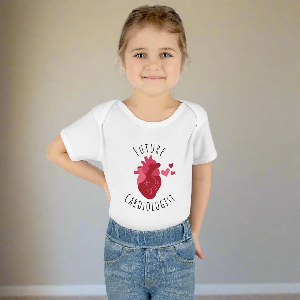 Future cardiologist baby one piece, medical baby gift, heart doctor baby shower, healthcare baby shower, baby gift for cardiology, cardiac nurse baby shower