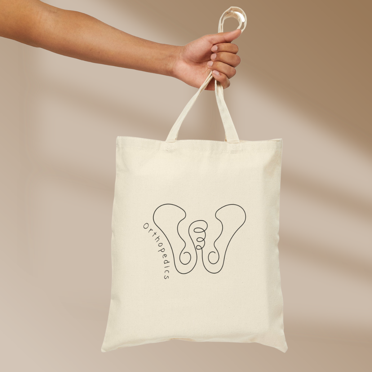 Minimalist Ortho work Tote Bag Cute gift for Orthopedics nurse team RNs orthopedic Anatomical Hip surgeons Graduation Bone doctor line art
