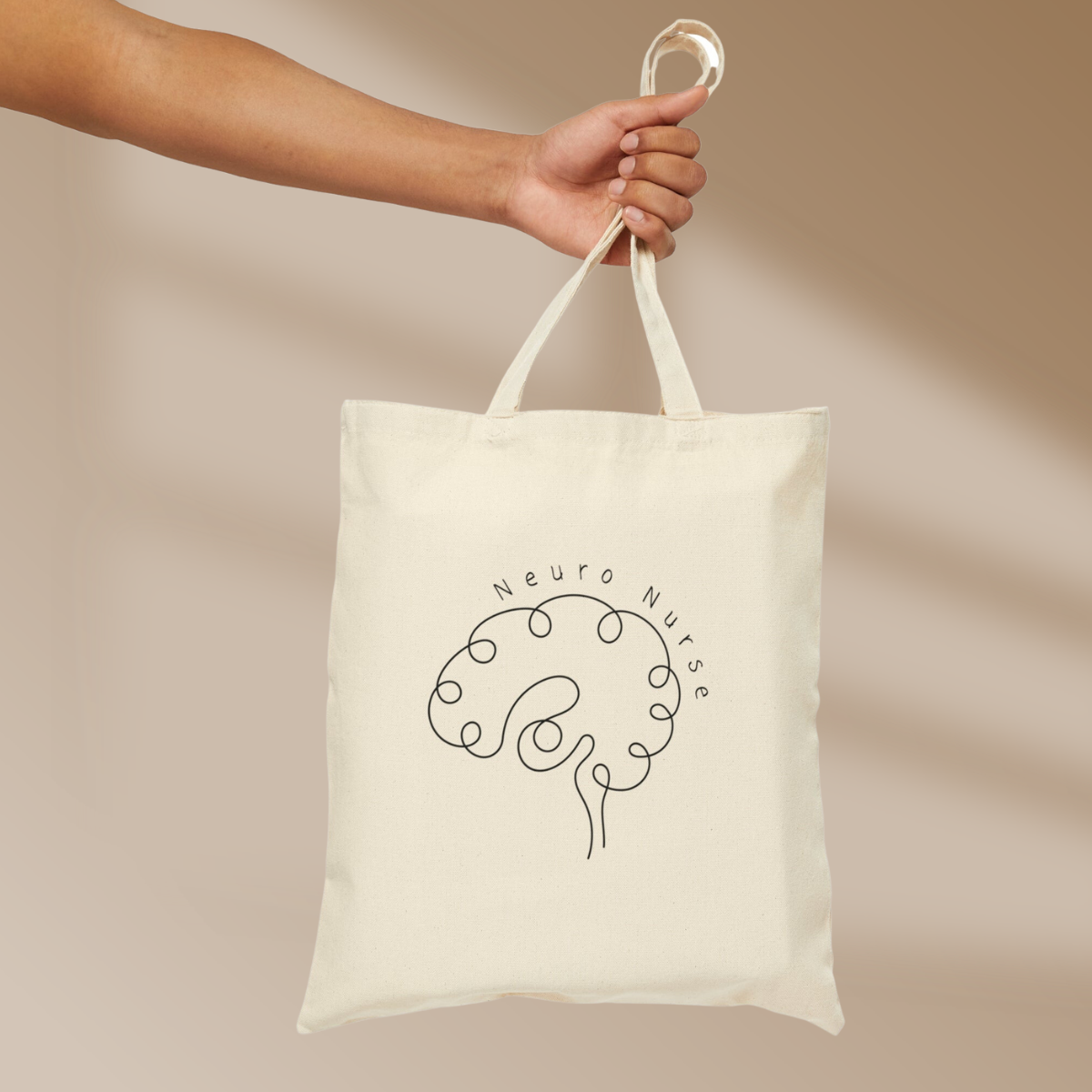 Minimalist Neuro Nurse work Tote Bag Cute Graduation gift for Neurology RNs Brain Anatomical heart Stroke ICU
