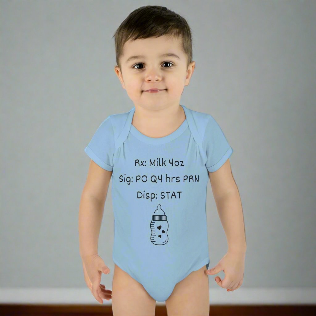 Pharmacist baby gift, Baby milk Rx bodysuit, medical baby gift, doctor baby shower, pharm tech baby, healthcare baby shower, baby gift for coworker.