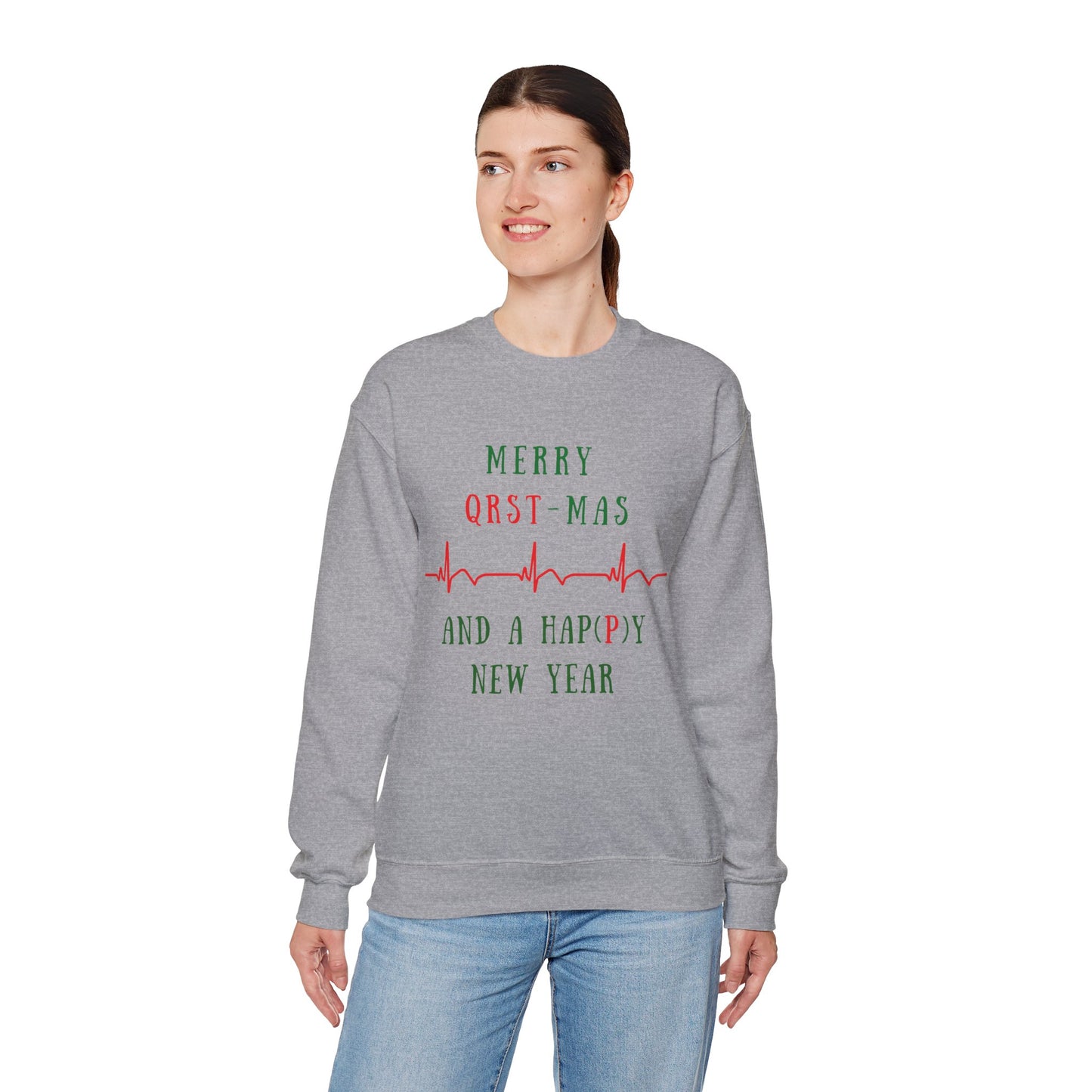 Cardiology Christmas Sweatshirt, Telemetry Nurse Holiday Gift, Cute Nurse Xmas Sweater, Cardiologist Christmas Gift, Heartbeat Print, Nursing Holiday Apparel