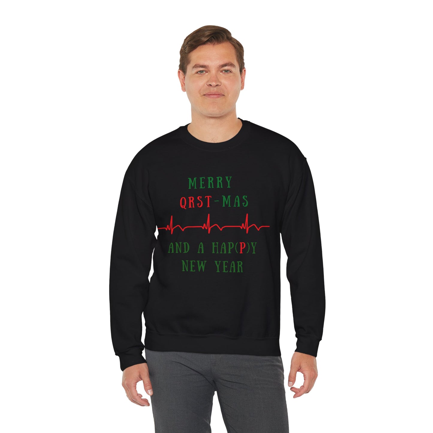 Cardiology Christmas Sweatshirt, Telemetry Nurse Holiday Gift, Cute Nurse Xmas Sweater, Cardiologist Christmas Gift, Heartbeat Print, Nursing Holiday Apparel