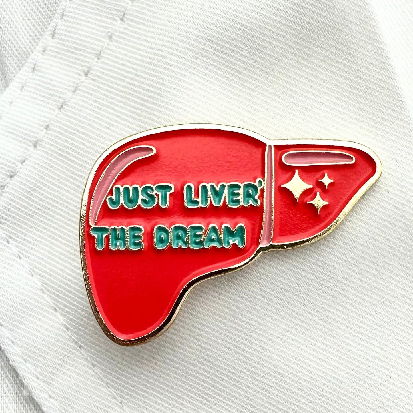 Liver Pin for Hepatologist graduation white coat student doctor medical pun