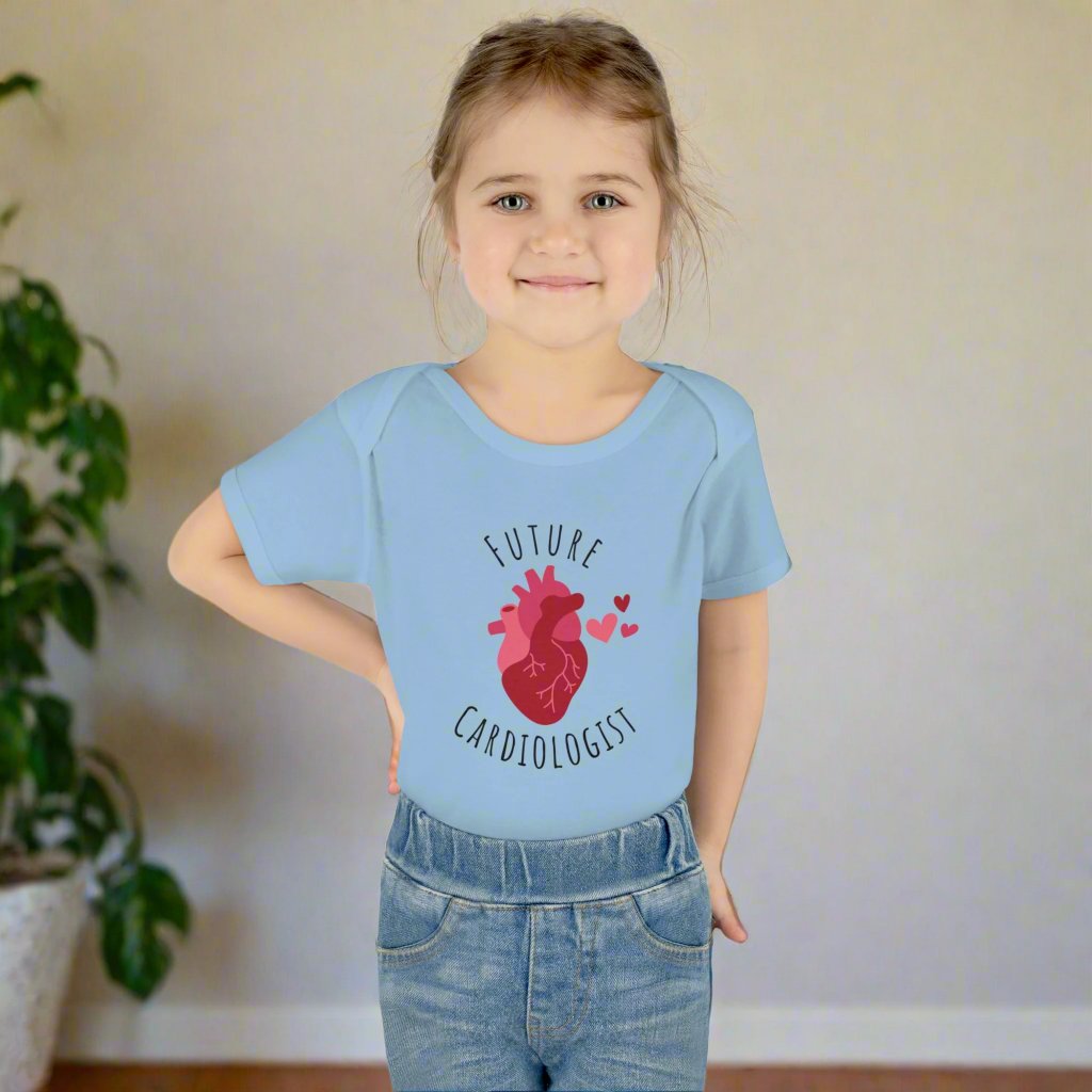 Future cardiologist baby one piece, medical baby gift, heart doctor baby shower, healthcare baby shower, baby gift for cardiology, cardiac nurse baby shower