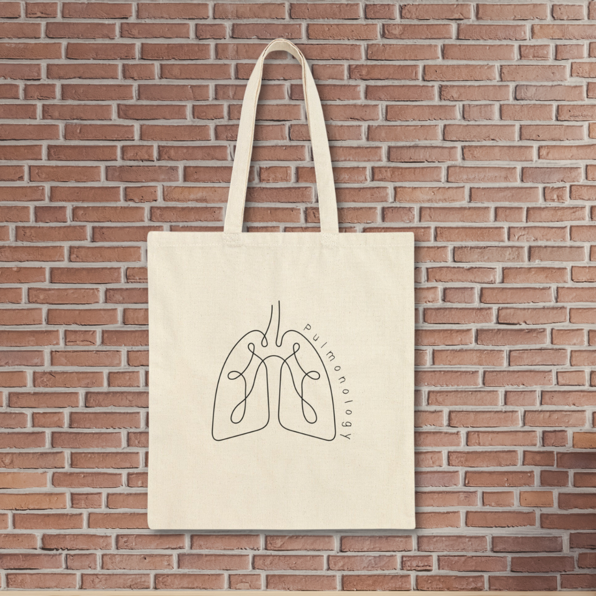 Minimalist Lungs Pulmonology work Tote Bag Cute Graduation gift for Pulmonologists and Lung RNs Anatomical Medical Resident line art
