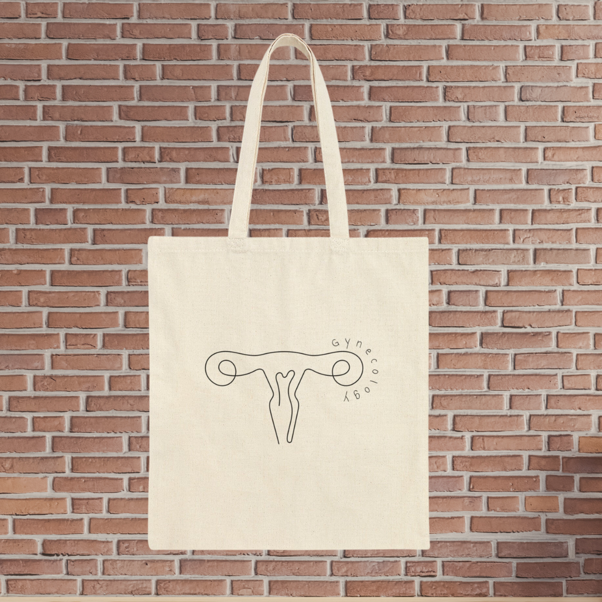 Gynecology Nurse work Tote Bag Minimalist Cute Graduation gift for Gynecologists and Gyn RNs Uterus Anatomical Womens health GynOnc Resident line art