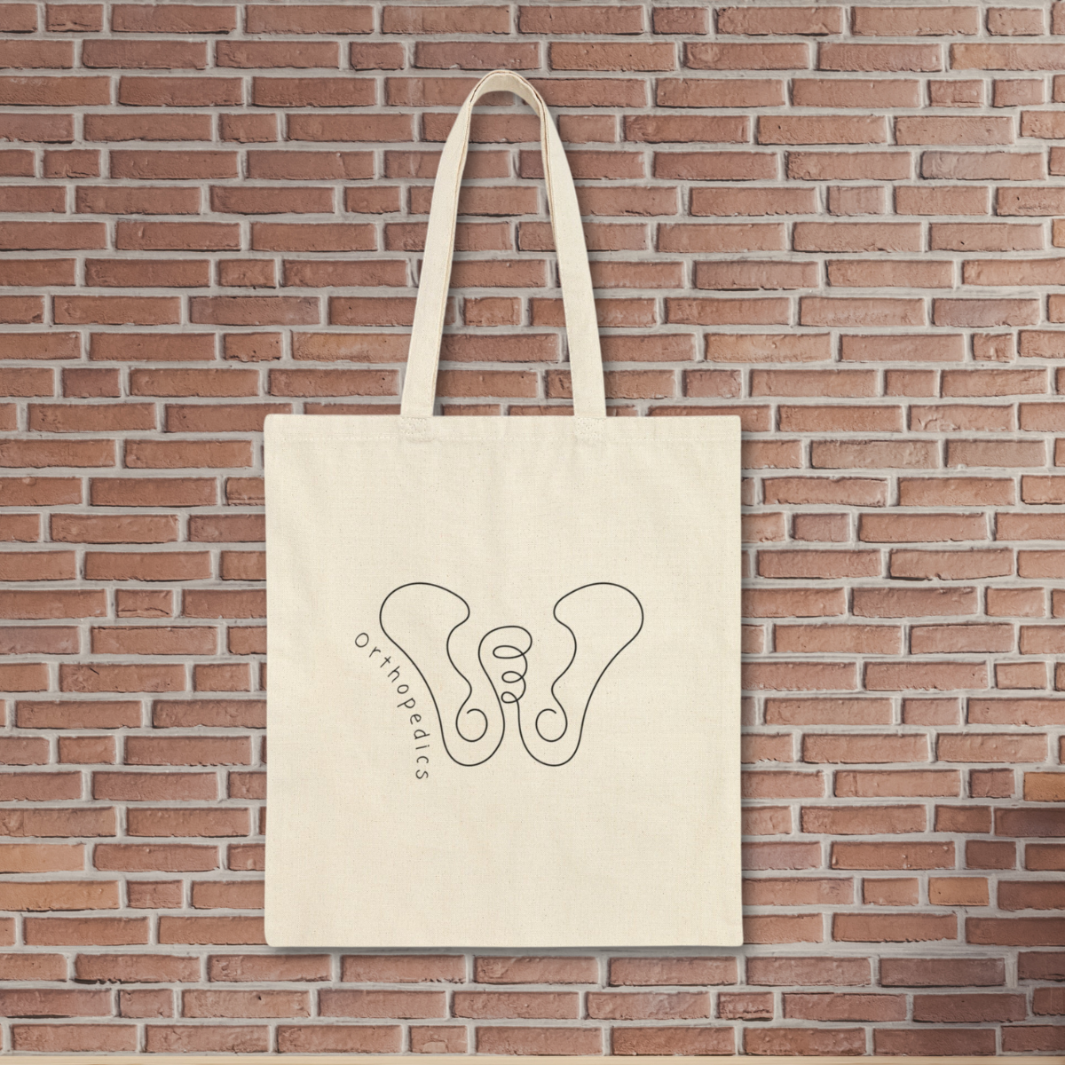Minimalist Ortho work Tote Bag Cute gift for Orthopedics nurse team RNs orthopedic Anatomical Hip surgeons Graduation Bone doctor line art