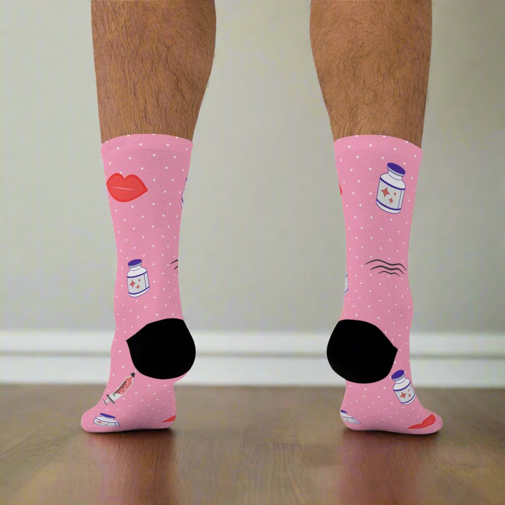 Med spa socks, aesthetic injector gift idea, botox injector, lip filler gift, plastic surgery doctor, nurse injector, beauty nurse, medical socks