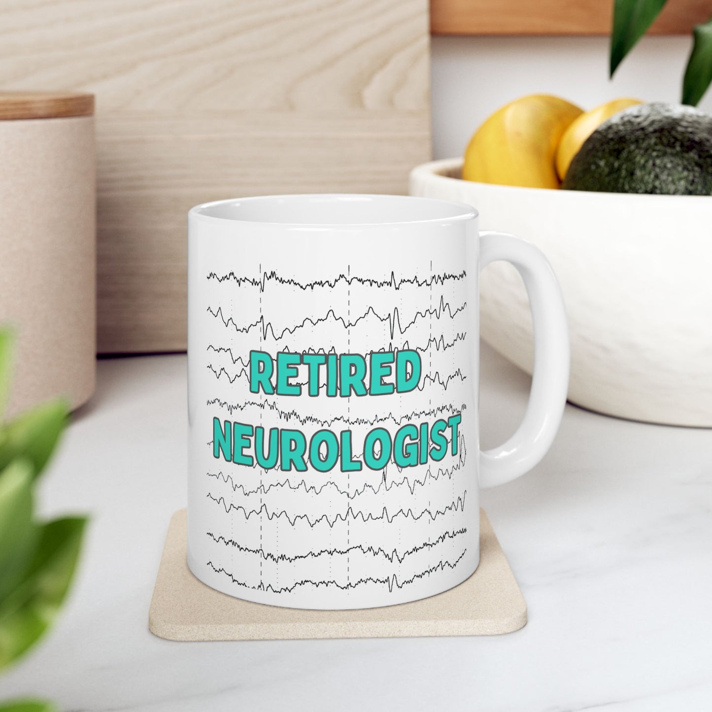 Retired Neurologist Coffee Mug, Neurology Retirement Gift, Funny Doctor Mug, Brain-Themed Gift for Neurologists, Medical Professional Farewell Present