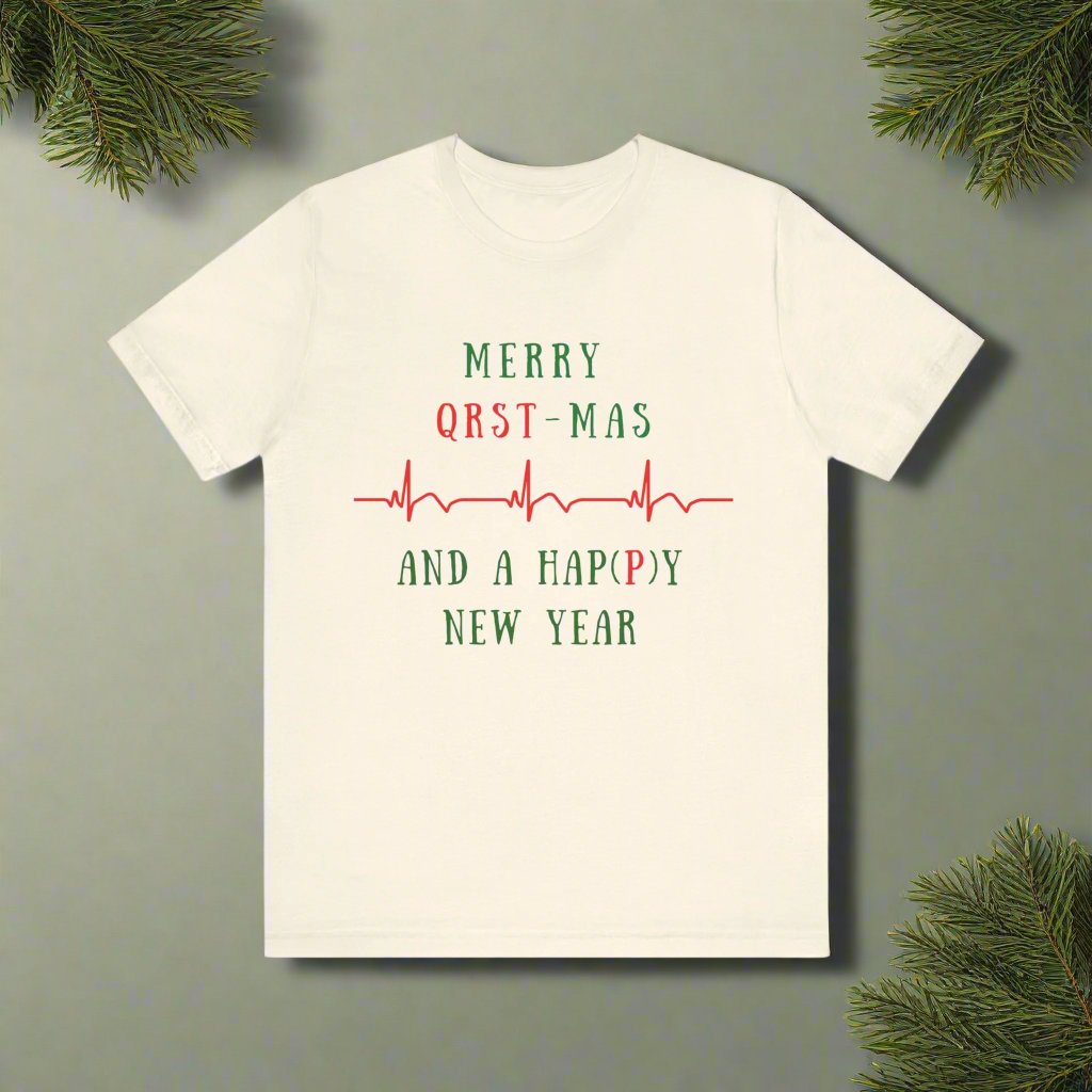 Cardiology Christmas T-Shirt for Cardiologists, Heart Doctor Gift, Cardiac Nurse Holiday Shirt, Heart Surgeon Apparel, Telemetry Nurse Christmas Gift