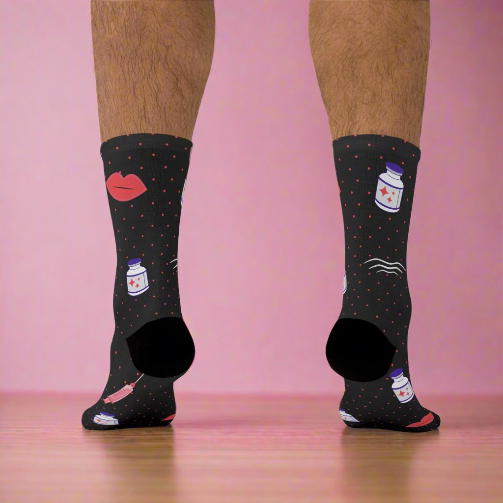 Med spa socks, gift for aesthetic injector gift idea, botox injector, lip filler gift, plastic surgery doctor, nurse injector, beauty nurse