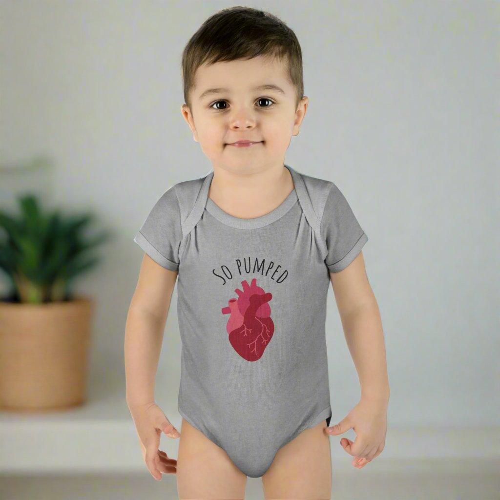 So pumped cardiology baby one piece, medical baby gift, heart doctor baby shower, healthcare baby shower, baby gift for cardiologist, cardiac nurse baby shower
