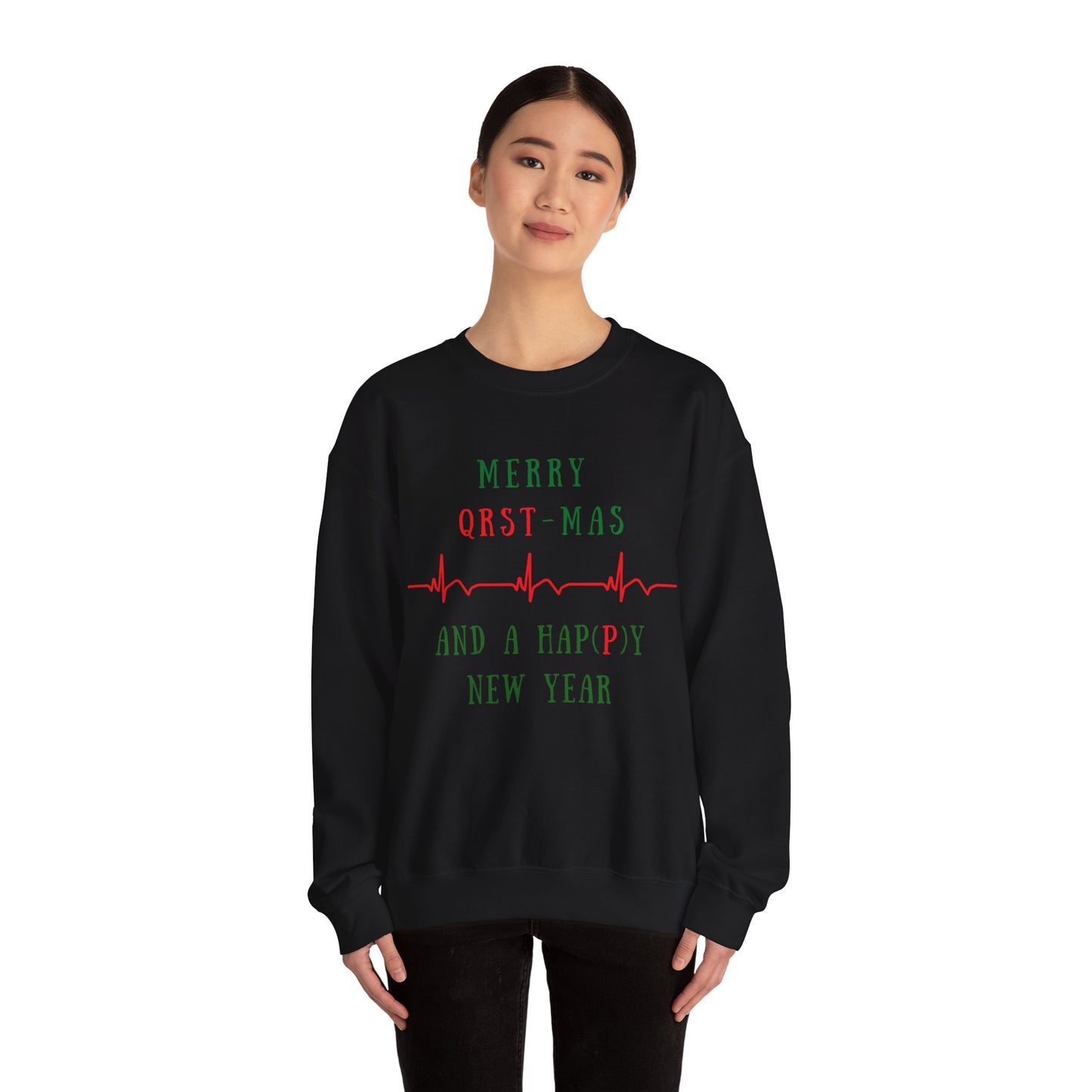 Cardiology Christmas Sweatshirt, Telemetry Nurse Holiday Gift, Cute Nurse Xmas Sweater, Cardiologist Christmas Gift, Heartbeat Print, Nursing Holiday Apparel