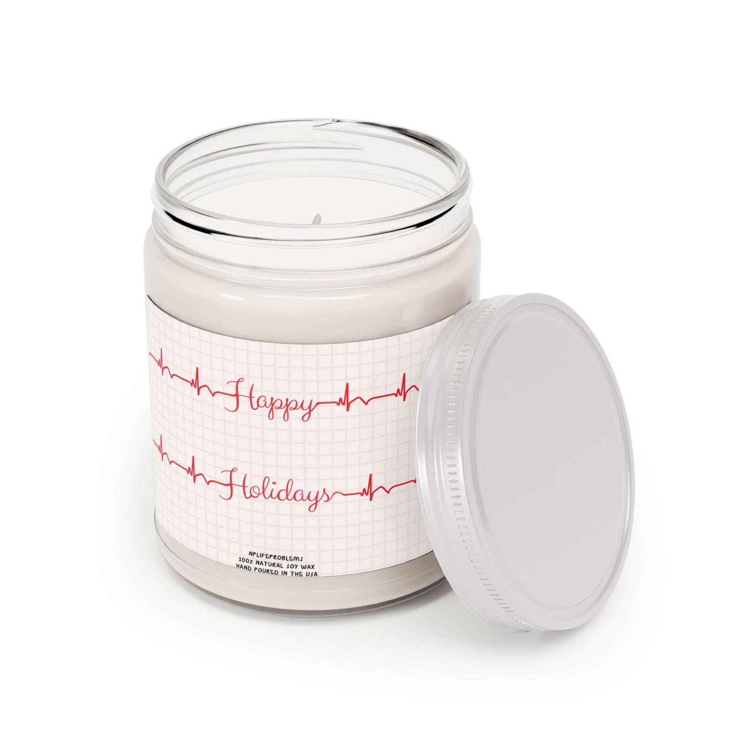 Nurse healthcare holiday candle, Nurse holiday gift, surgeon, EKG, Cardiology, Cardiologist, Cardiac surgery holiday gift, Nurse holiday puns