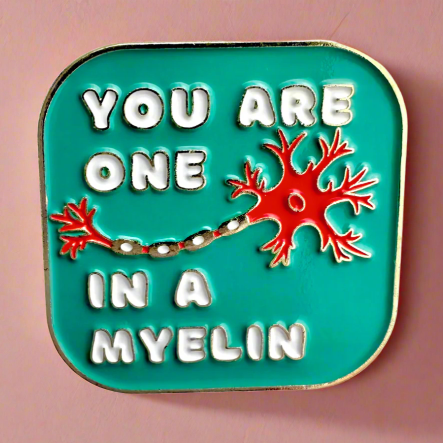 Neuron Neurology pin for white coat motivational gift cute brain neuro surgery doctor nurse student graduation neurologist