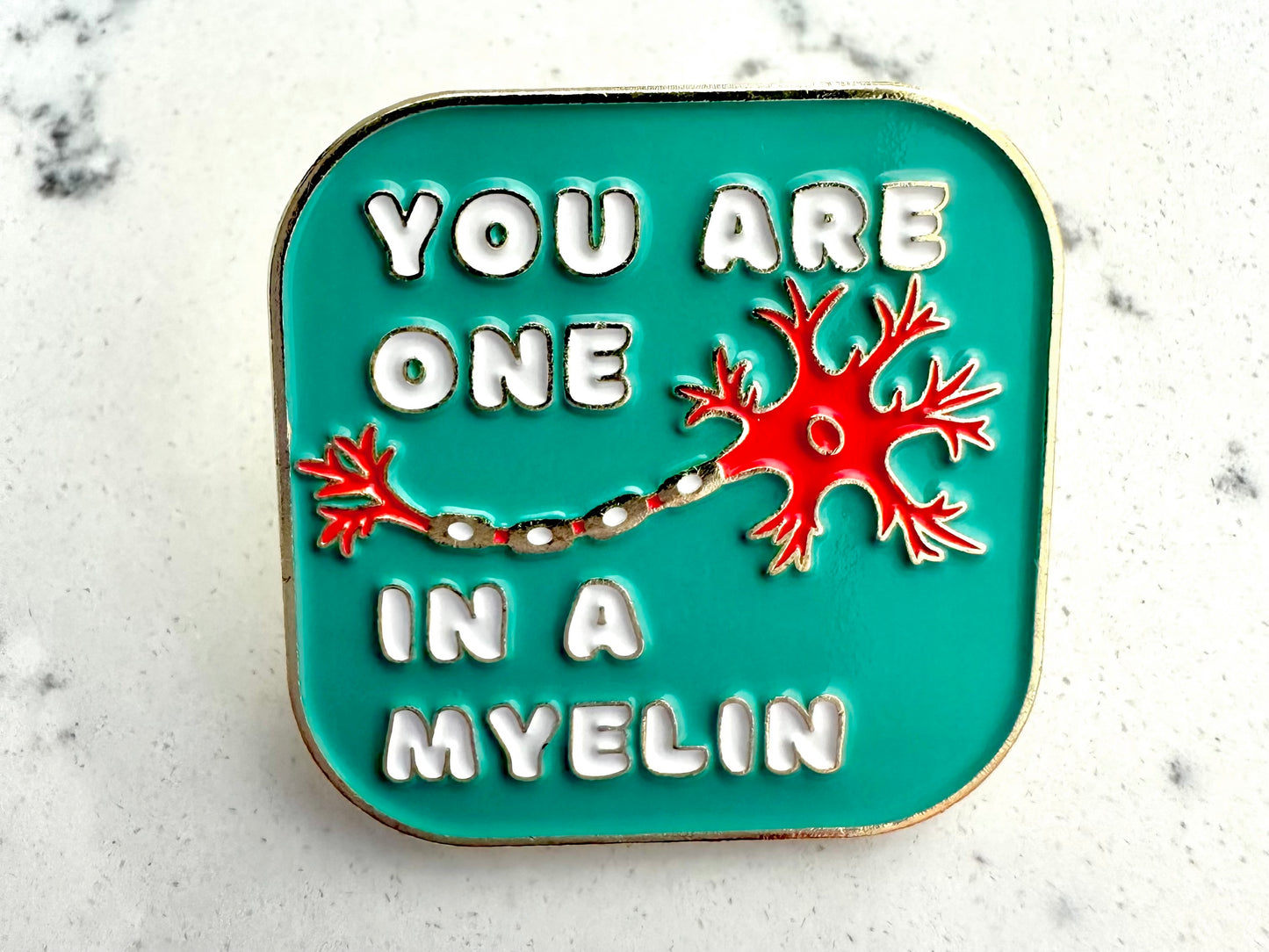 Neuron Neurology pin for white coat motivational gift cute brain neuro surgery doctor nurse student graduation neurologist