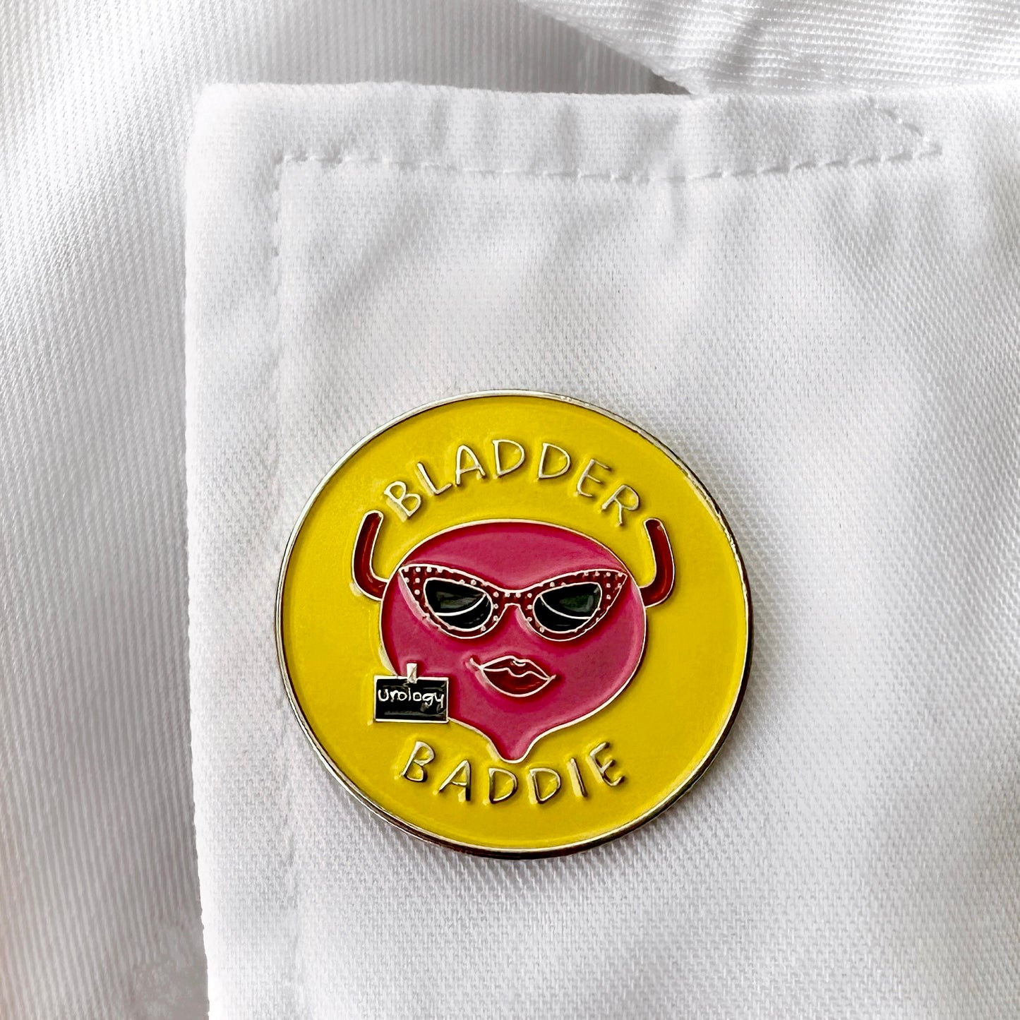 Urology Bladder Baddie Pin, Urologist, Urology, Women in urology, Doctor gift, white coat pin.