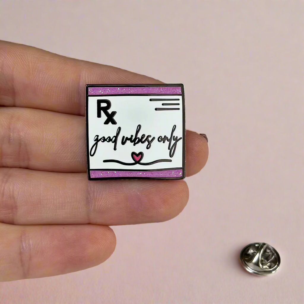 Prescription Pin, Nurse or Doctor Enamel Pin, Medical Student Graduation Gift, Pharmacist Pin for White Coat, Healthcare Coworker Appreciation Gift