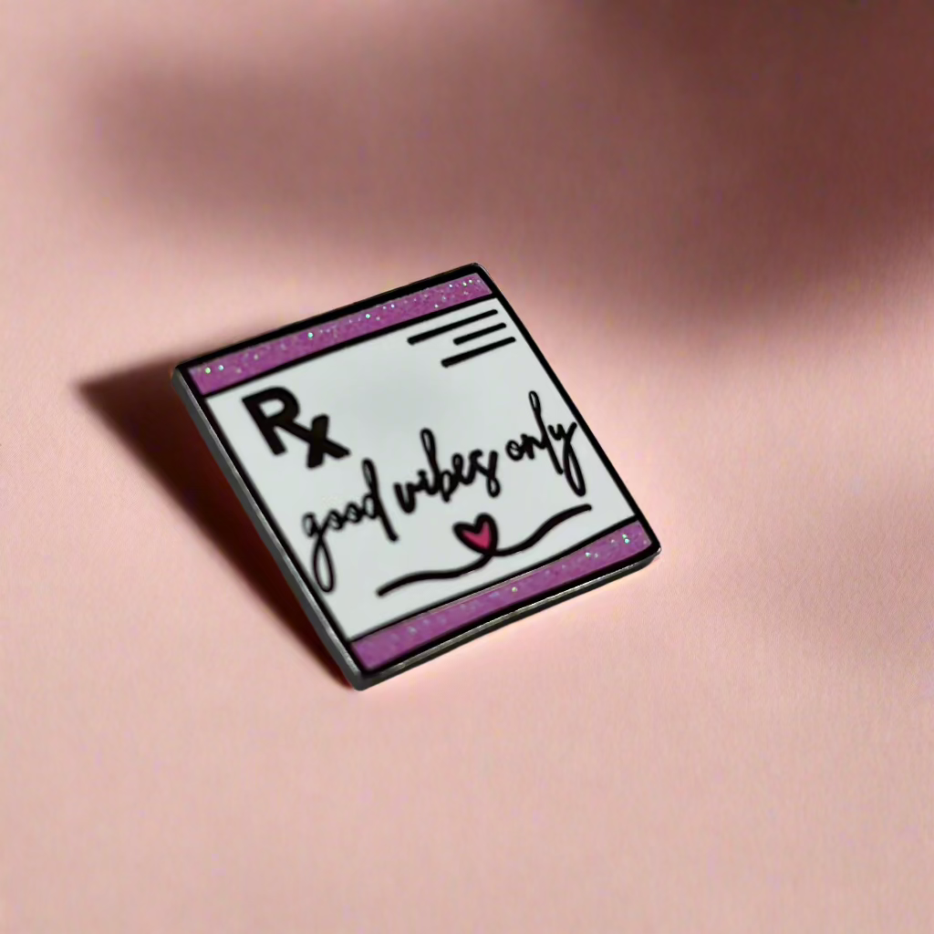 Prescription Pin, Nurse or Doctor Enamel Pin, Medical Student Graduation Gift, Pharmacist Pin for White Coat, Healthcare Coworker Appreciation Gift