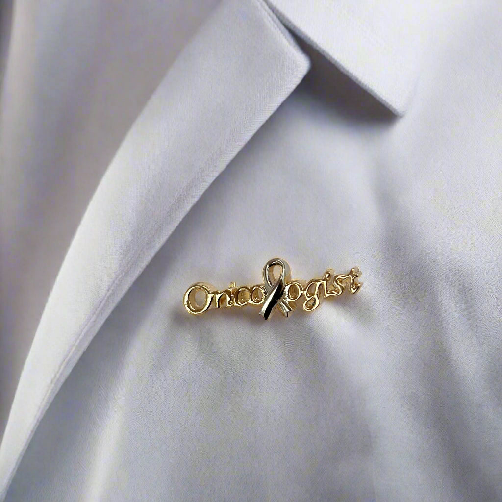 Oncologist Medical Pin, Oncology Fellow Gift, White Coat Ceremony Pin, Medical Oncology Doctor Pin, Cancer Care Gift for Doctors, Oncology Graduation Gift
