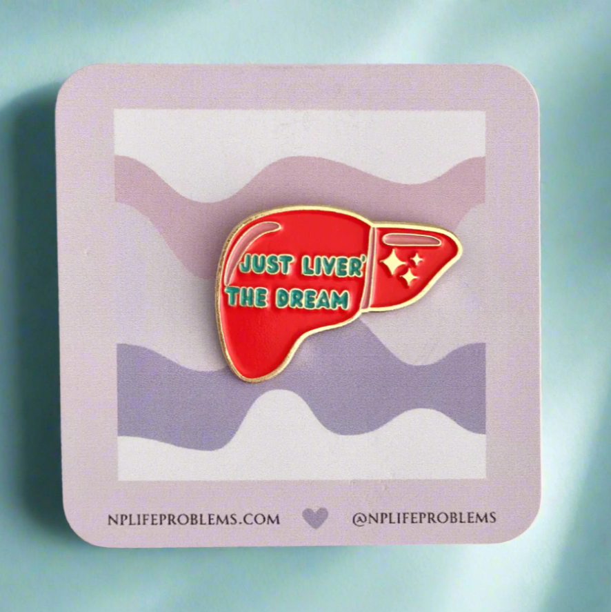Liver Pin for Hepatologist graduation white coat student doctor medical pun