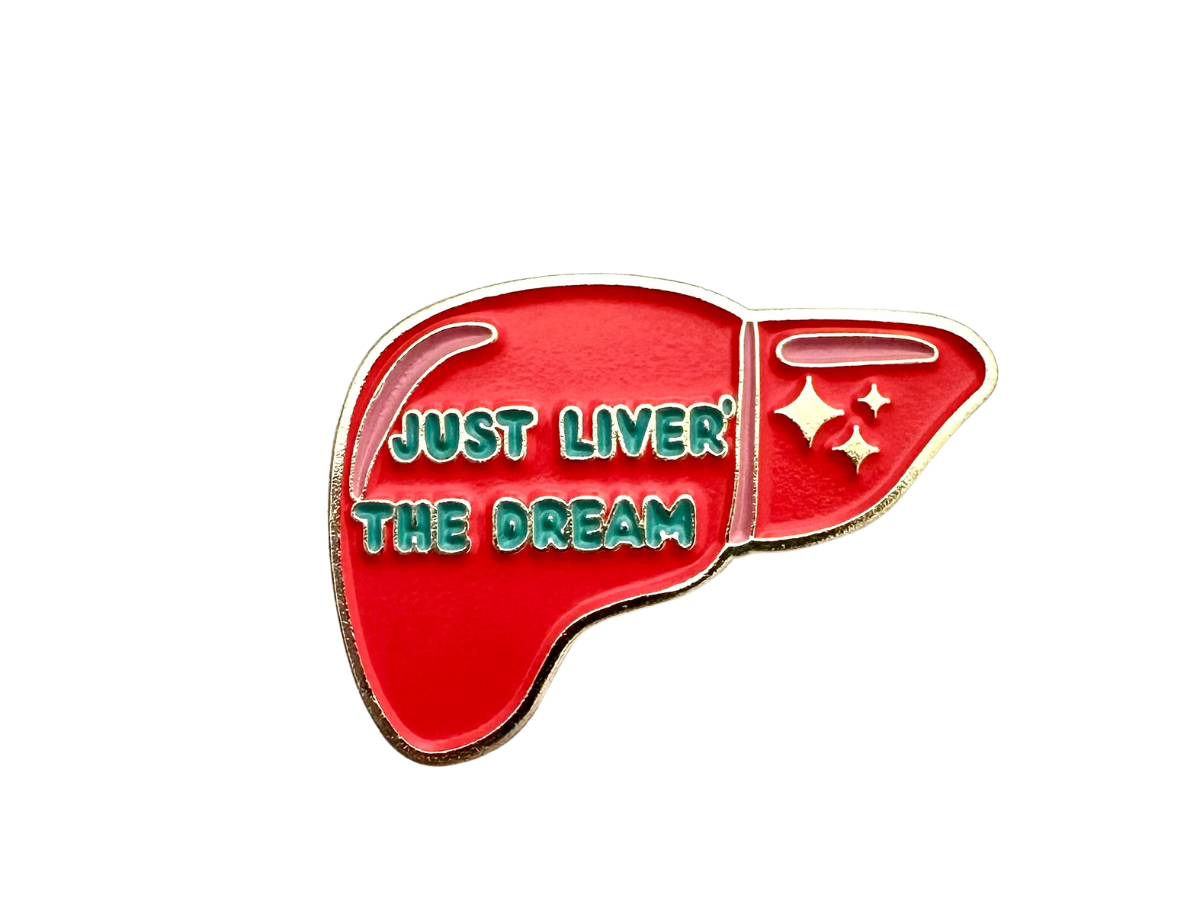 Liver Pin for Hepatologist graduation white coat student doctor medical pun