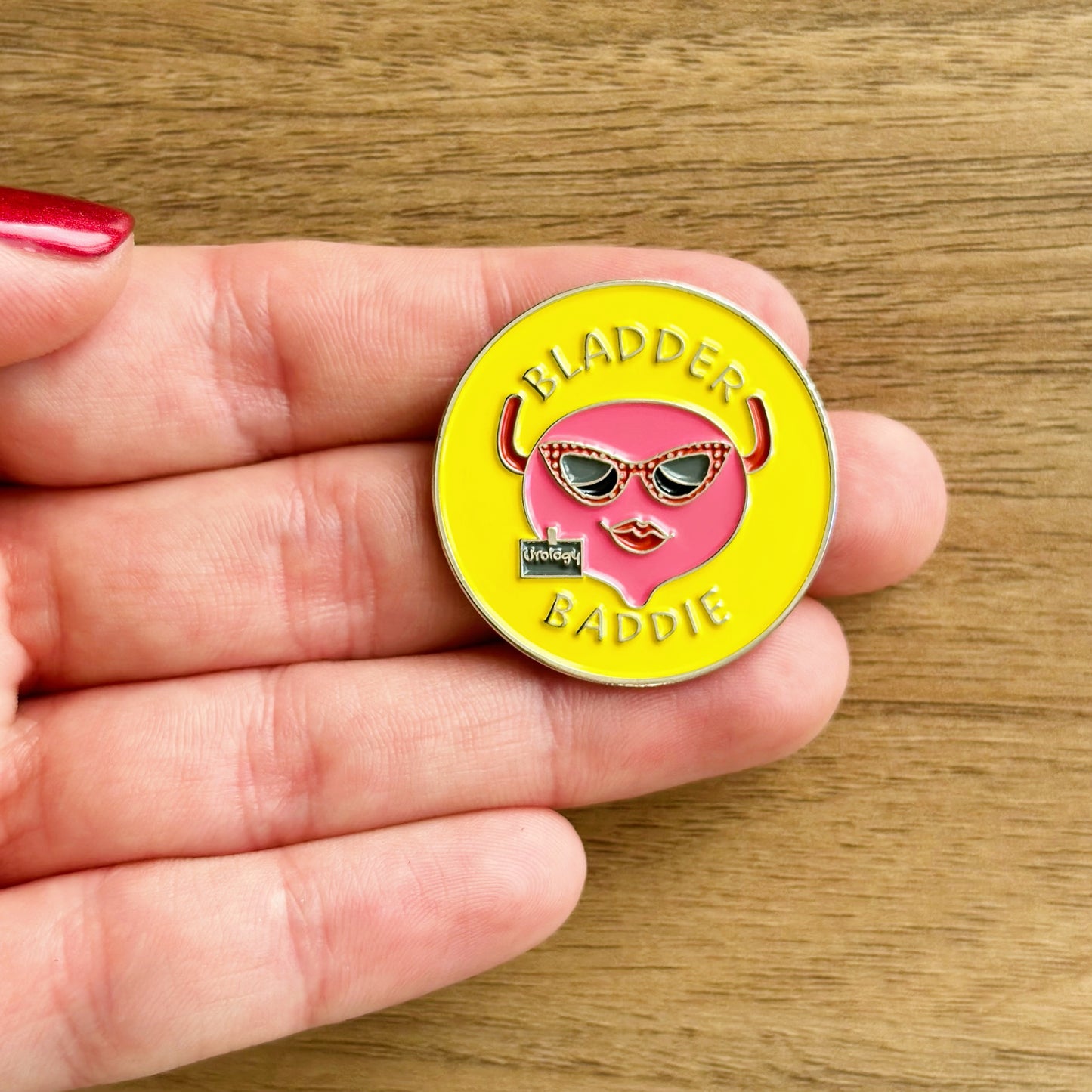 Urology Bladder Baddie Pin, Urologist, Urology, Women in urology, Doctor gift, white coat pin.