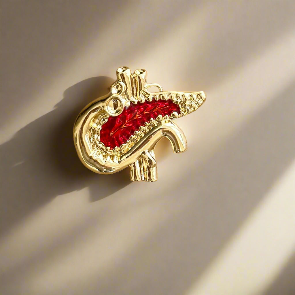 Pancreas White Coat Pin, Endocrine Gift for Doctors, Pancreatic Surgery Surgeon Gift, Endocrinologist Appreciation Pin, Medical Doctor Gift Idea
