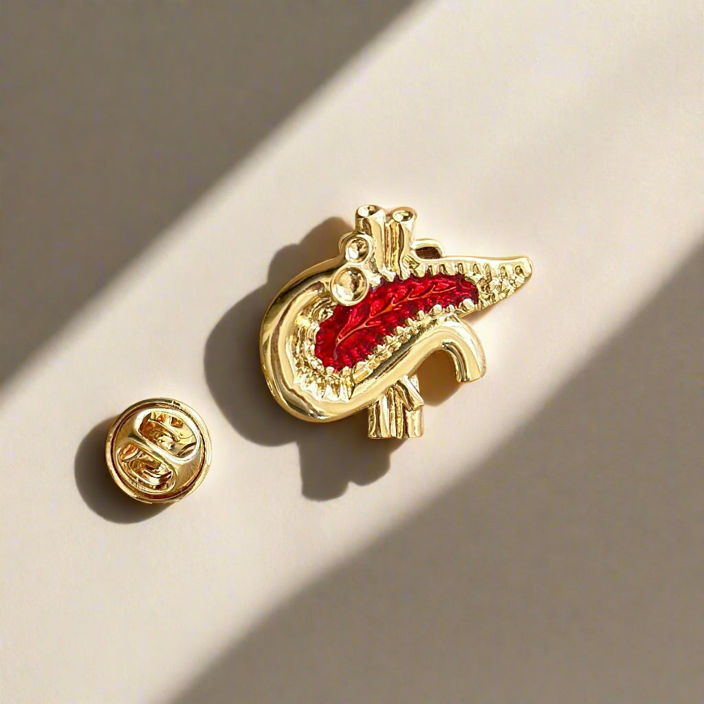 Pancreas White Coat Pin, Endocrine Gift for Doctors, Pancreatic Surgery Surgeon Gift, Endocrinologist Appreciation Pin, Medical Doctor Gift Idea