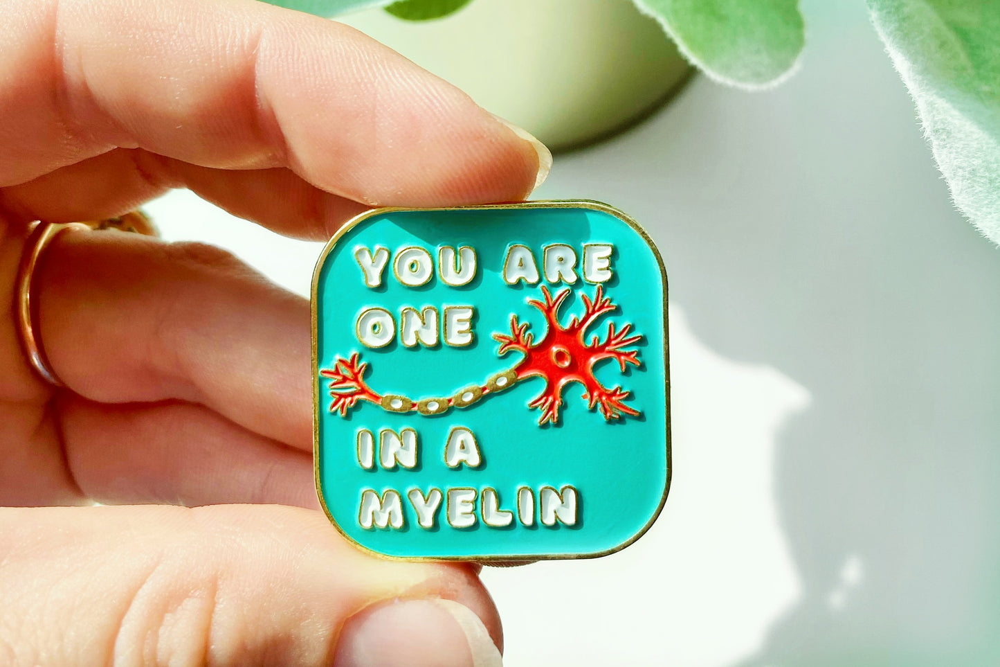 Neuron Neurology pin for white coat motivational gift cute brain neuro surgery doctor nurse student graduation neurologist