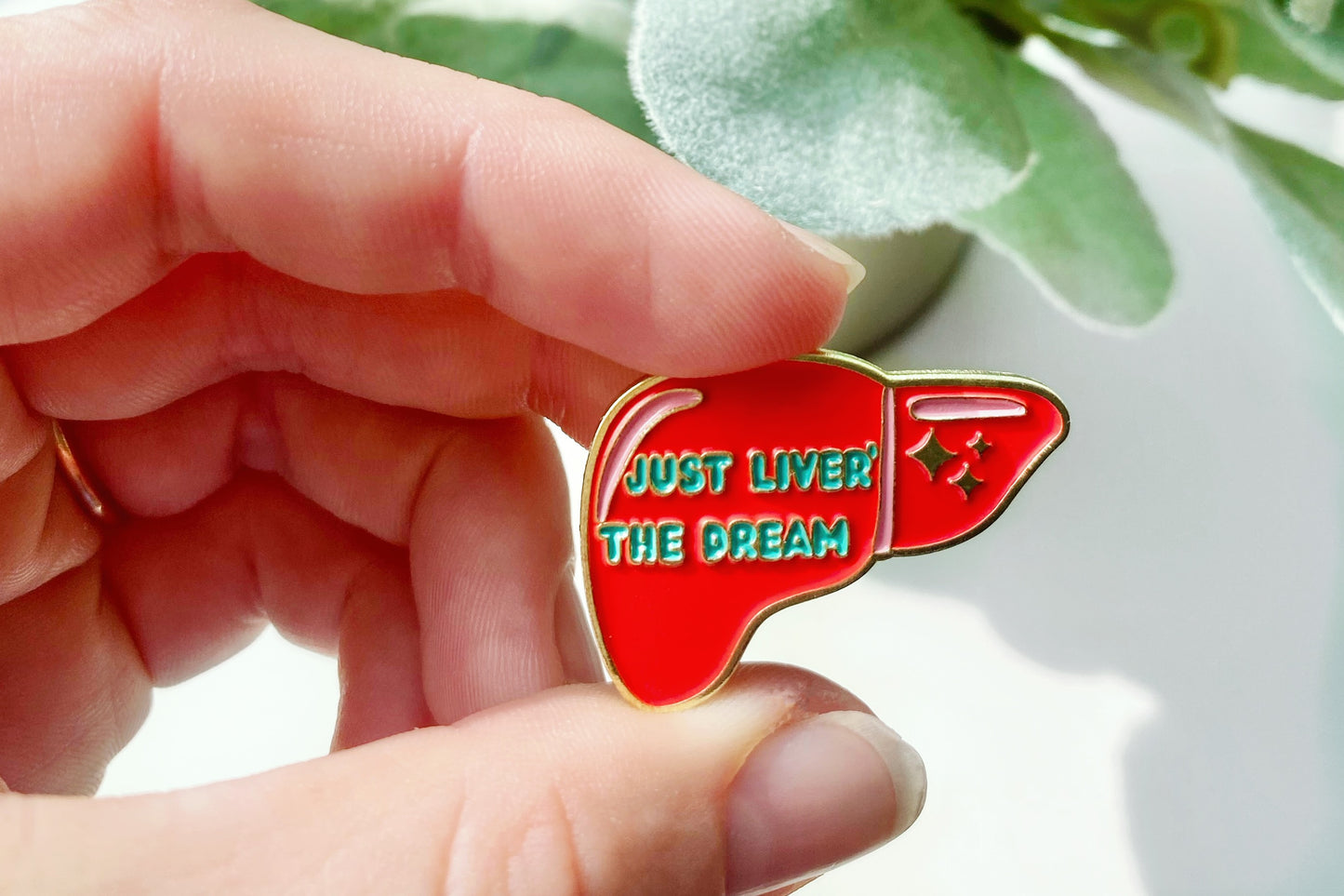 Liver Pin for Hepatologist graduation white coat student doctor medical pun