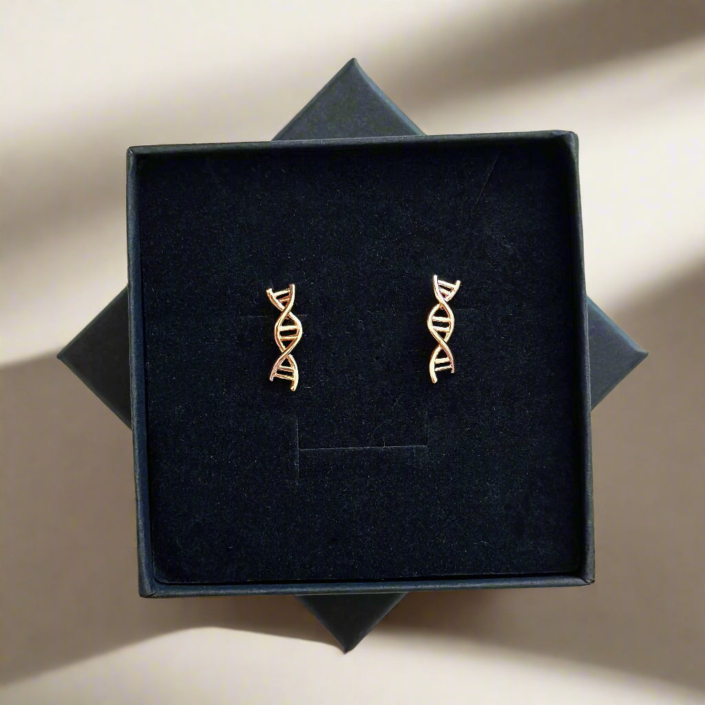 DNA Earrings for Geneticists, Unique Gift for Genetics Researchers, Science-Themed Jewelry, DNA Helix Earrings for Scientists, STEM Jewelry Gift